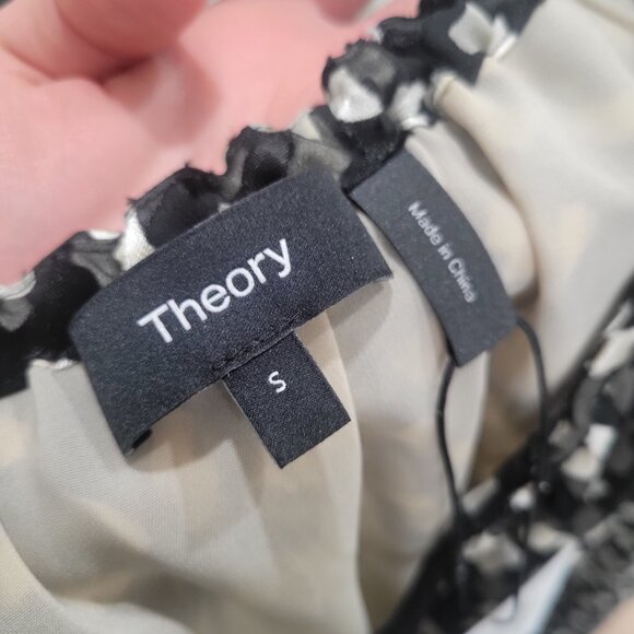 Theory Angled Seam Dress Square Silk - New With Tag - Size S - Picture 7 of 7